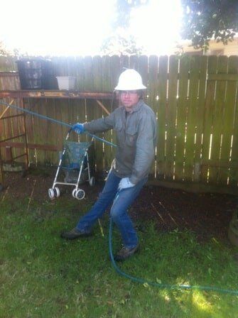 man with hardhat Clay's Tree Service Portland OR
