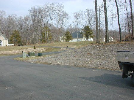 Area before landscaping services in Bethlehem, CT