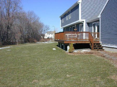 Area before landscaping service in Bethlehem, CT