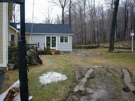 Area after landscaping service in Bethlehem, CT
