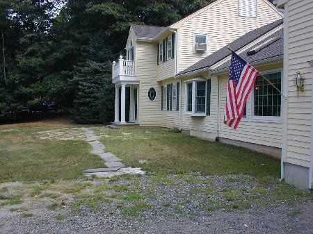 Area before landscaping service in Bethlehem, CT