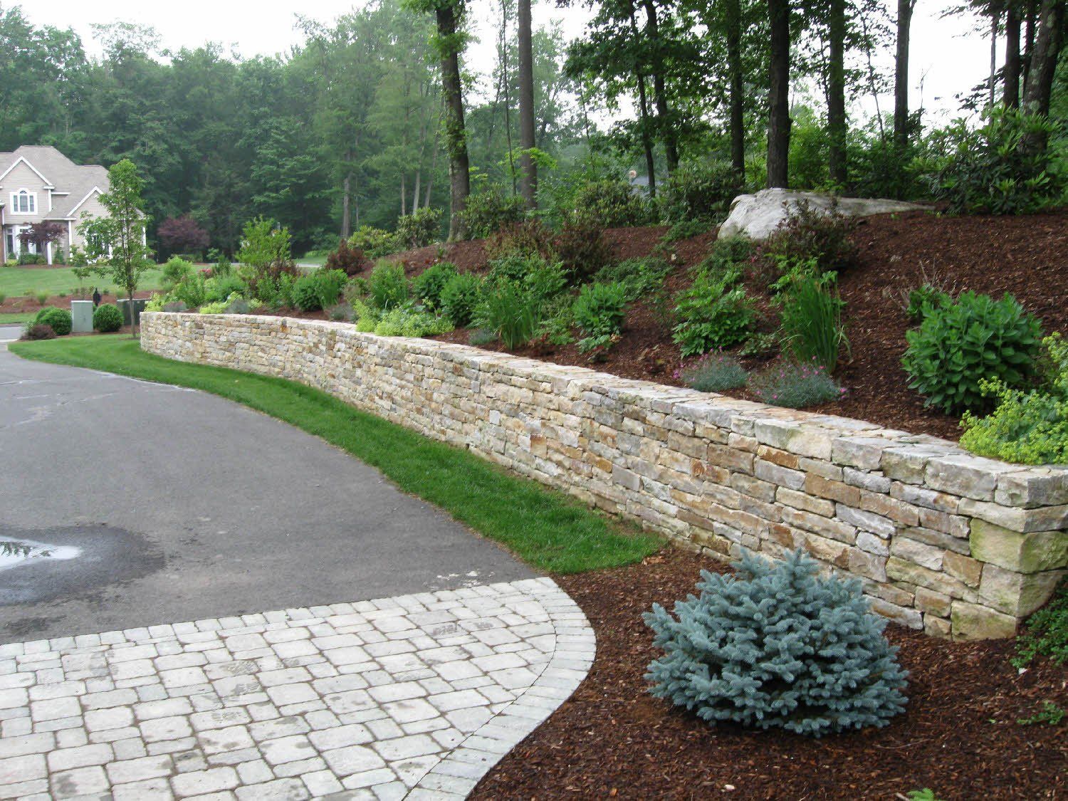 Area after landscaping services in Bethlehem, CT