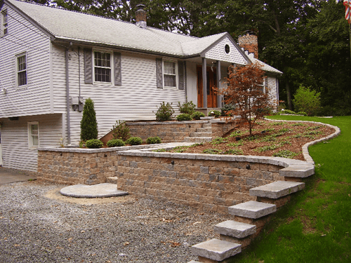 Area after landscaping service in Bethlehem, CT