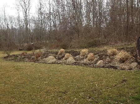 Area before landscaping service in Bethlehem, CT