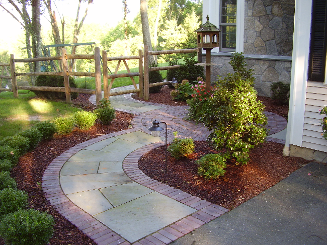 Area after landscaping service in Bethlehem, CT