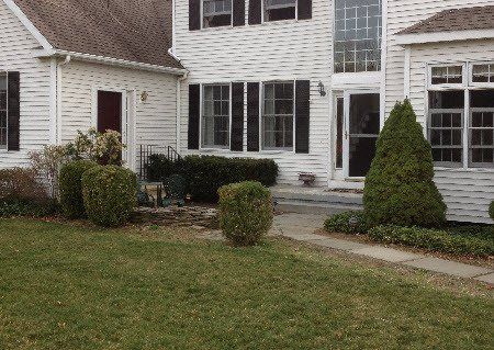 Area before landscaping service in Bethlehem, CT