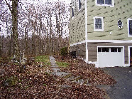 Area before landscaping service in Bethlehem, CT