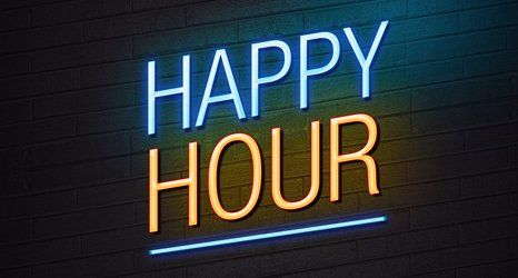 Happy hour signage
