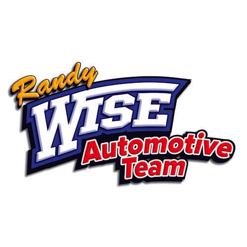 The Randy Wise Automotive Team logo, featuring white, blue, yellow, and red text on a white background.