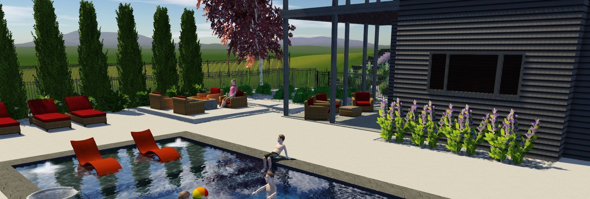 Custom Landscape Design - 3D Drawing - ASPM - Norfolk, NE
