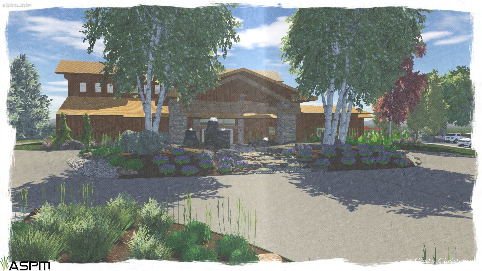 Custom Landscape Design - 3D Drawing - ASPM - Norfolk, NE