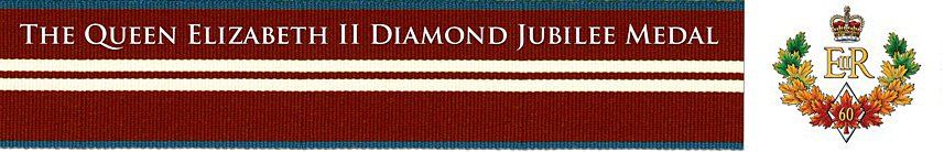Queen Elizabeth II Diamond Jubilee Medal banner Queen Elizabeth II Diamond Jubilee Medal banner