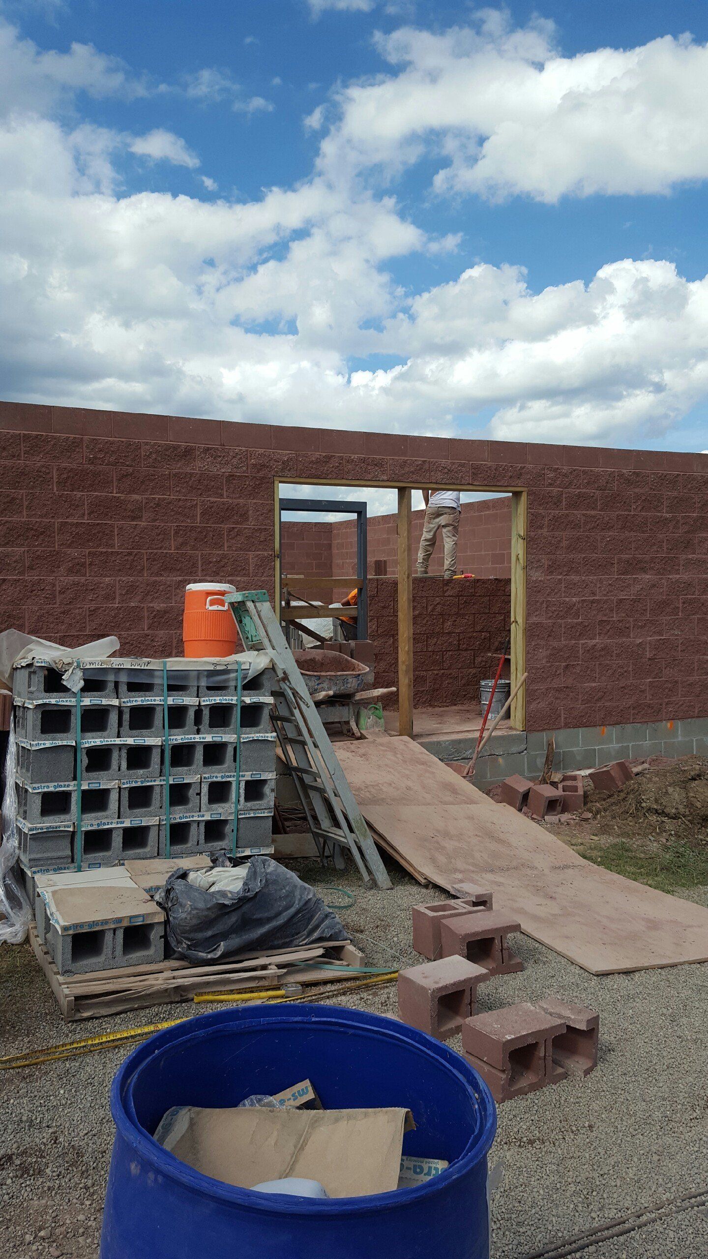 brick block installation