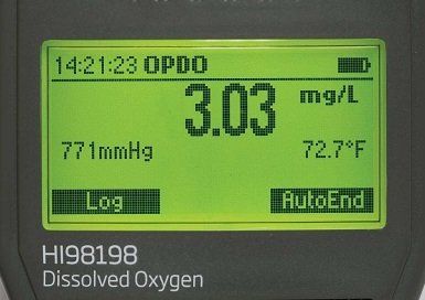 Optiacl Dissolved DO Meter screen HI98198 Opdo Optical Dissolved Oxygen Meter screen