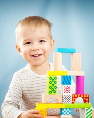 Preschool — Kid Playing Toy Blocks in Cameron Park, CA