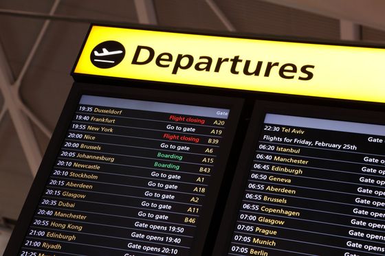 Flight departure timings