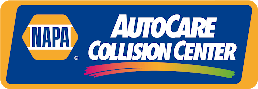 A napa autocare collision center logo on a white background