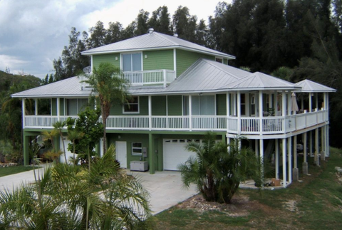 Newly Paint Garage Exterior — Venice, FL — A-1 Roof Cleaning & Coating of Venice