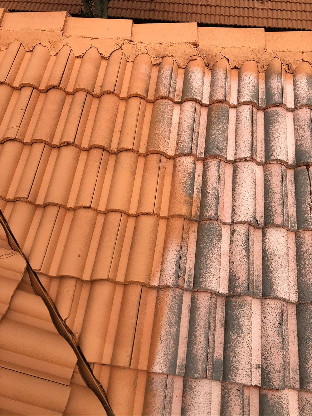 Closeup Roof Tiles — Venice, FL — A-1 Roof Cleaning & Coating of Venice
