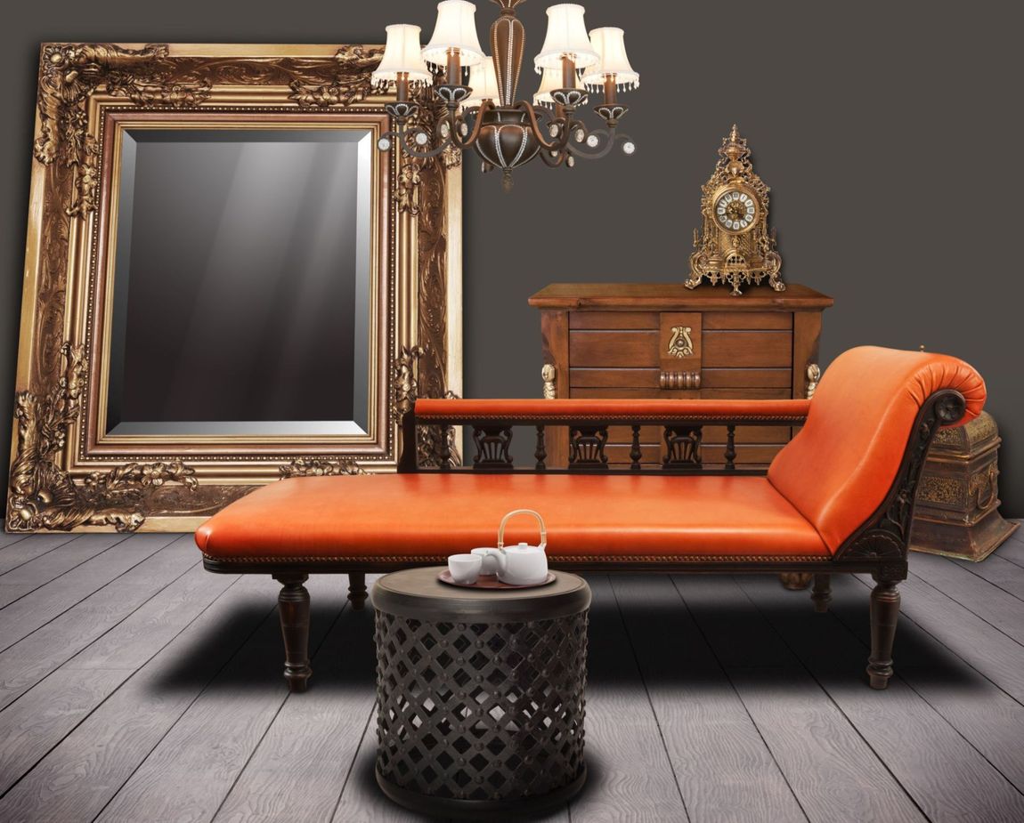 chaise longue e complementi d'arredo in stile classico