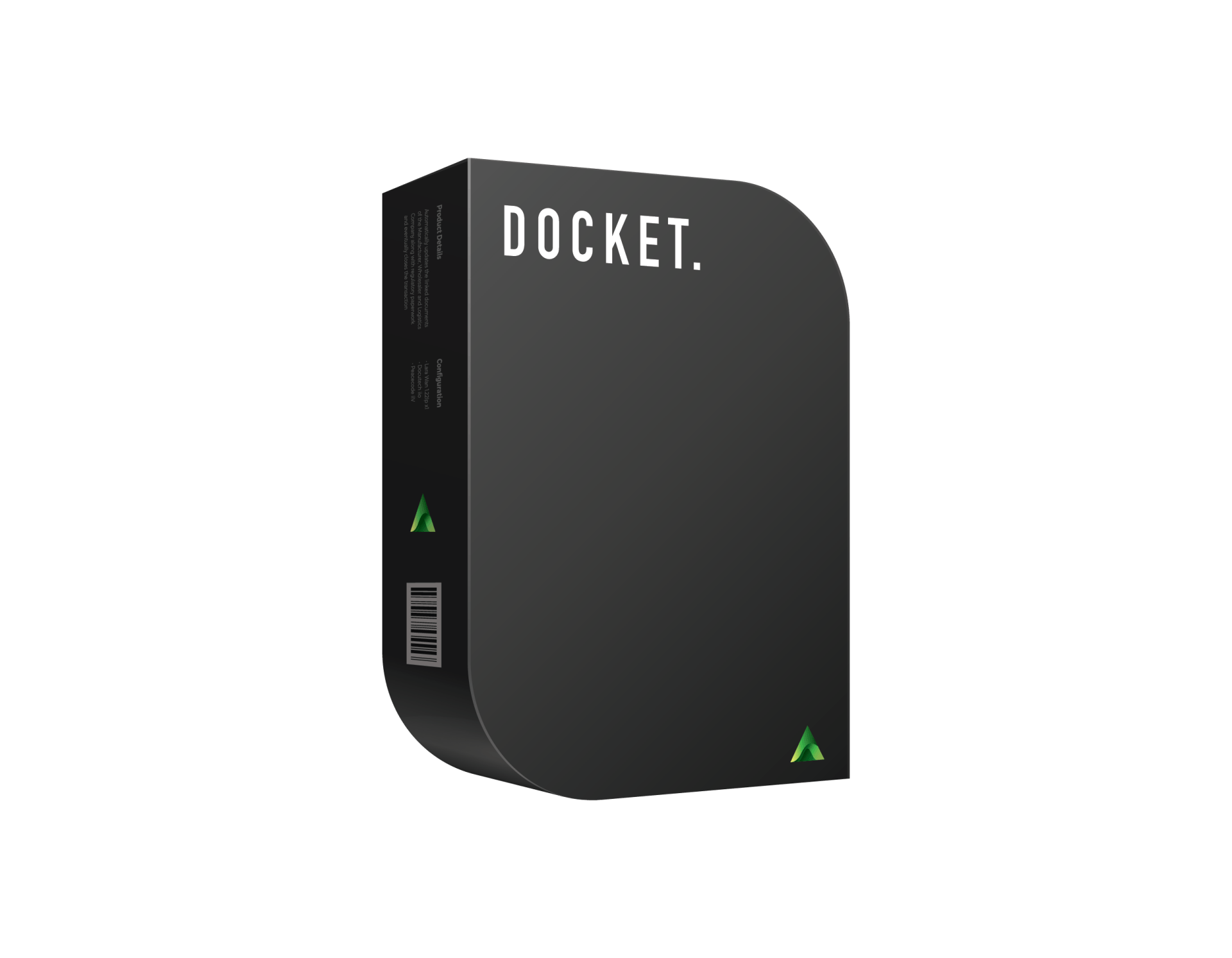 A black box with the word docket on it