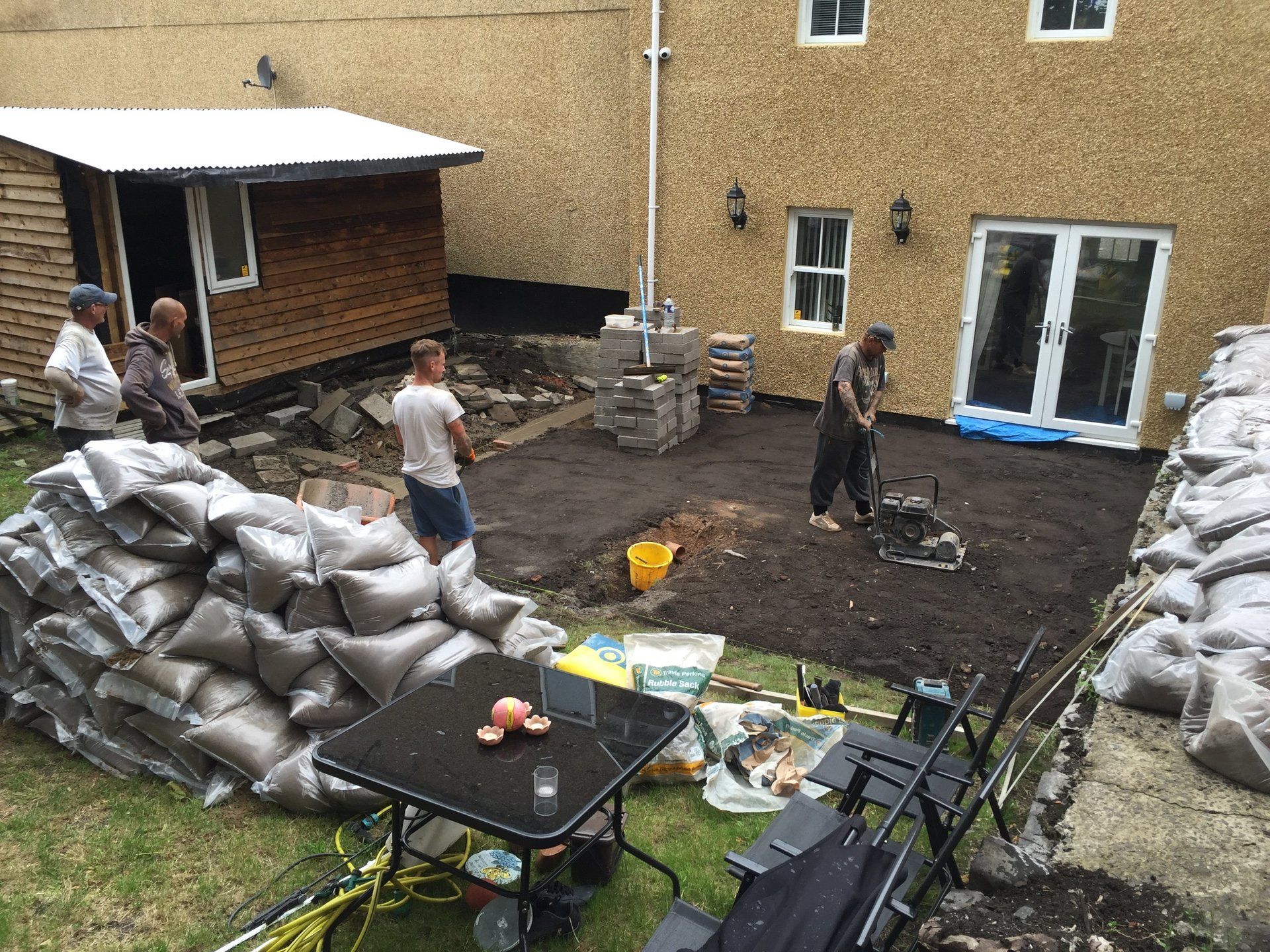 patio laying