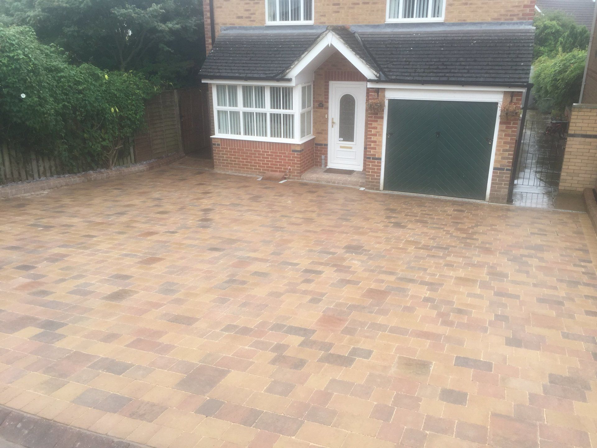 Paving in front of a house