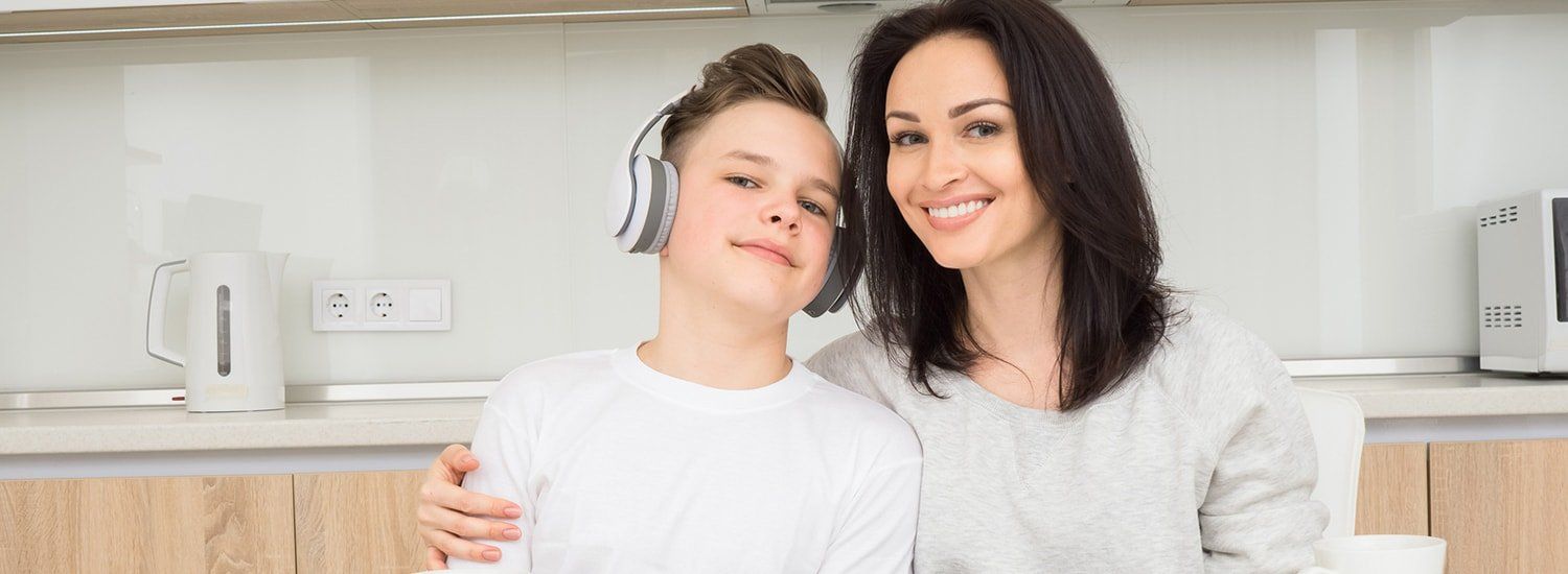mom with a teenage boy