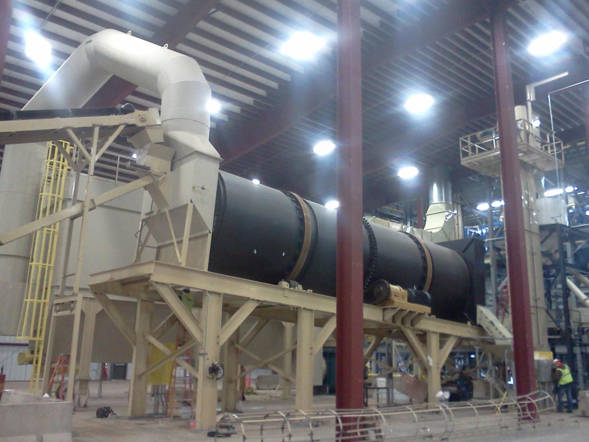 A large machine is being built in a factory
