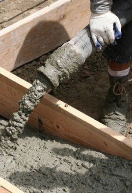 concrete being poured