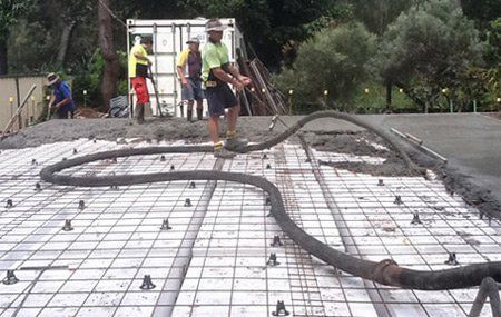 concrete pumping being done