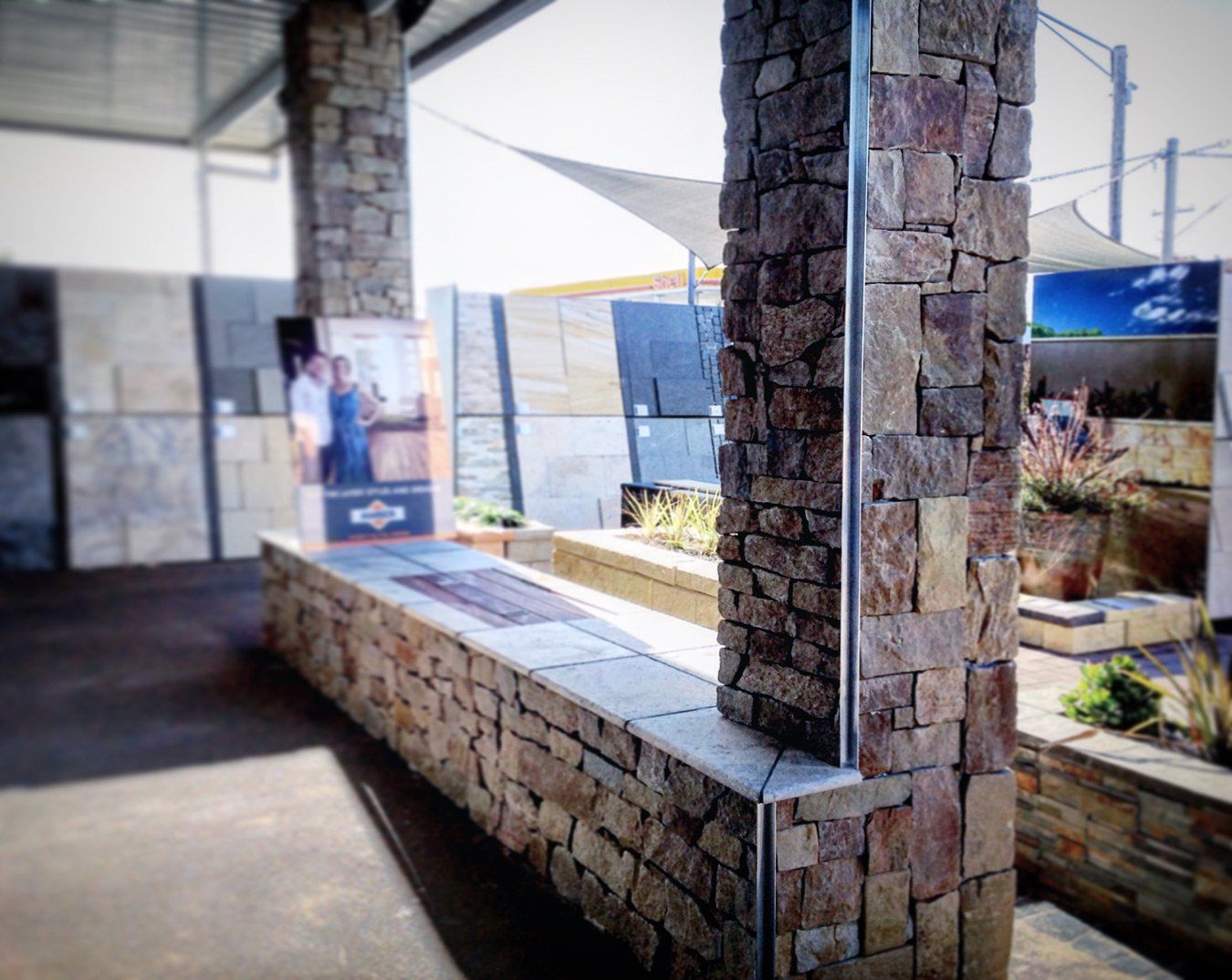 stone pillars