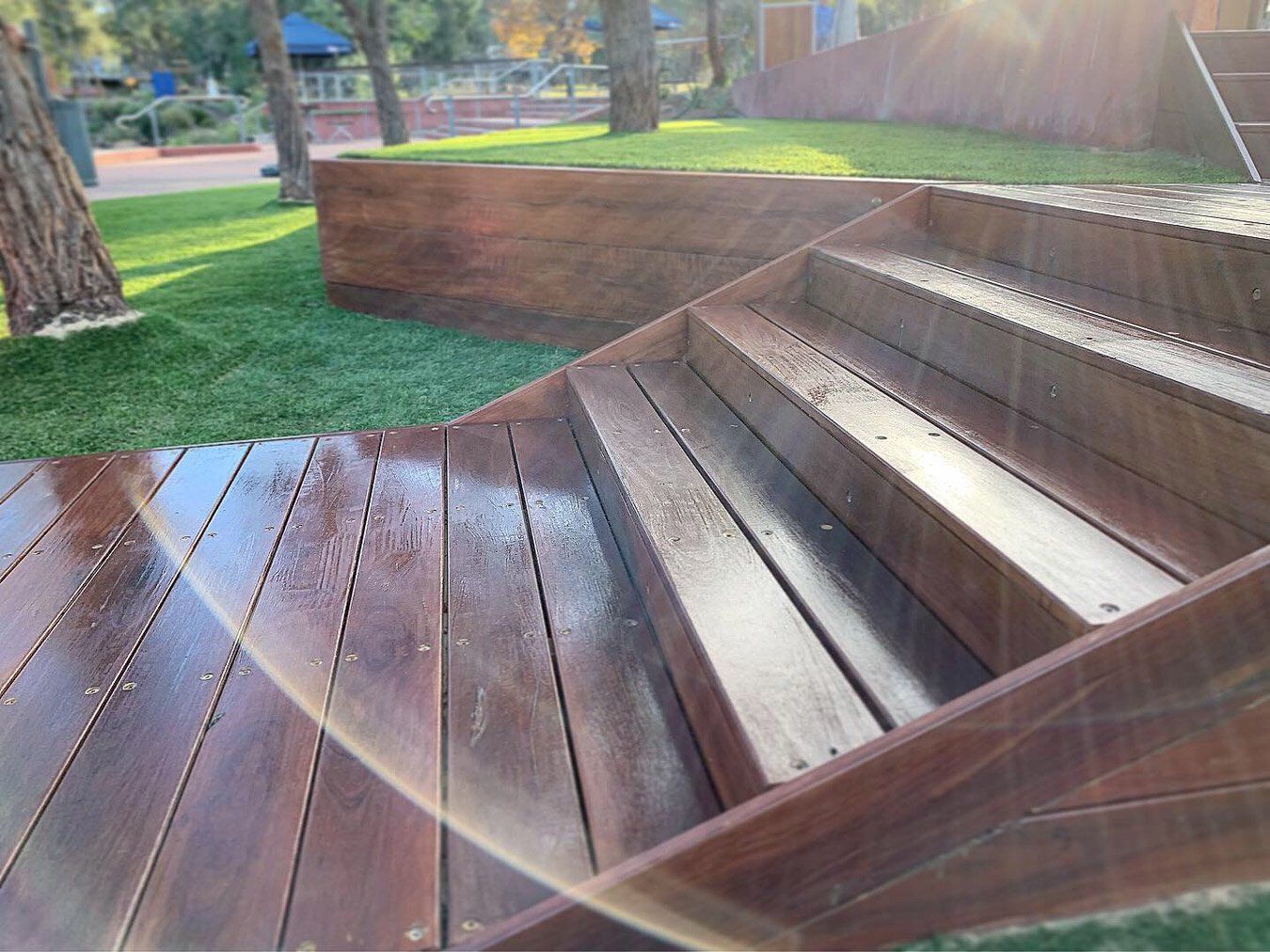 wooden stairs