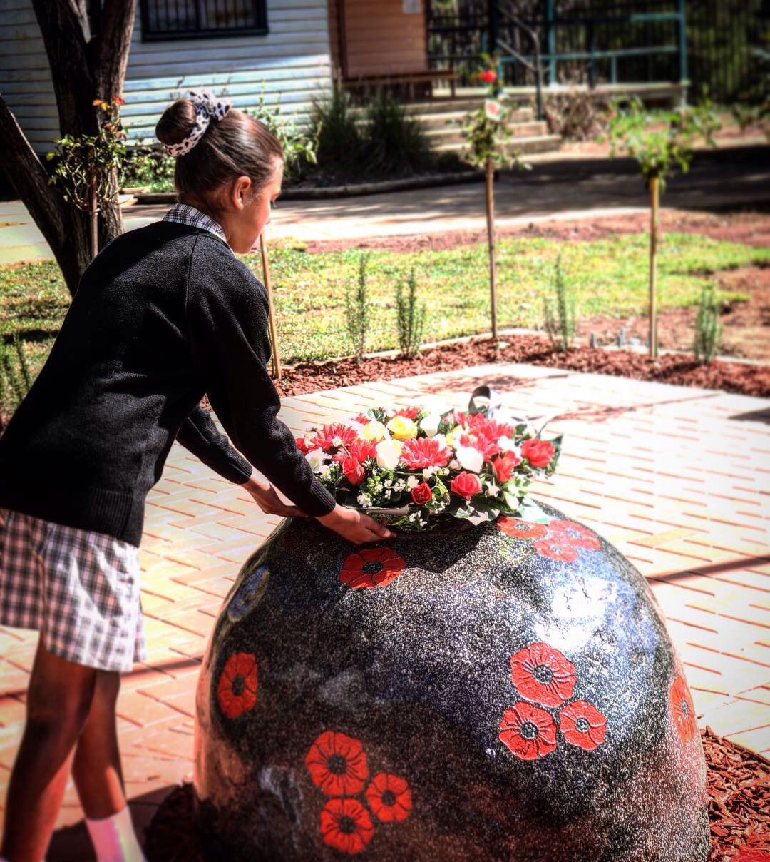 Stone Engraving- girl with flower