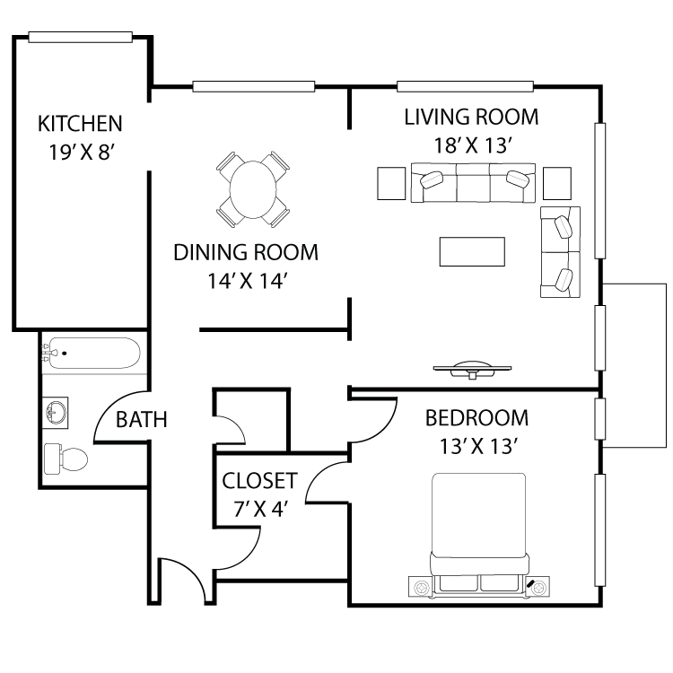 One Bed A
