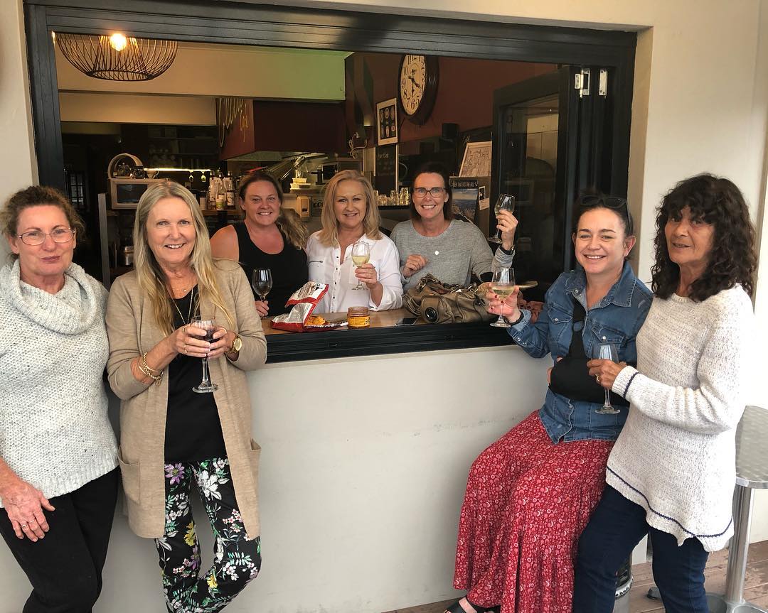 Women Drinking Wine — Café & Bottle Shop Fingal Bay, QLD Women Drinking Wine — Café & Bottle Shop Fingal Bay, QLD