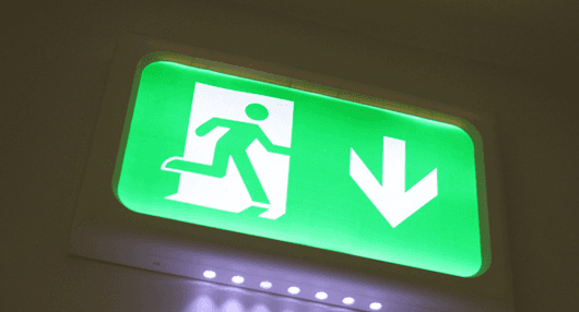 LED lighting for an emergency exit board