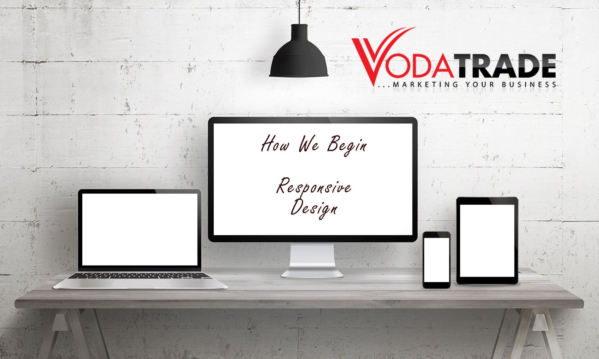 Website designed on phone, tablet and desktop screens