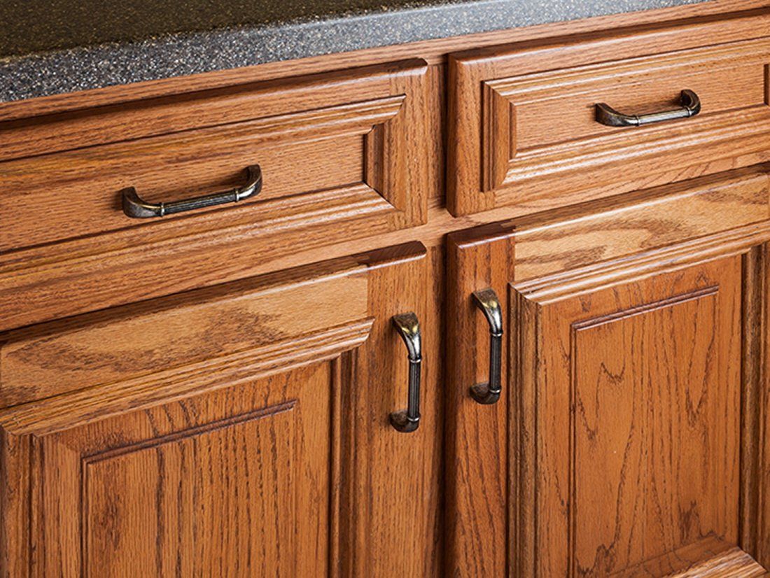 wooden cabinets with drawers