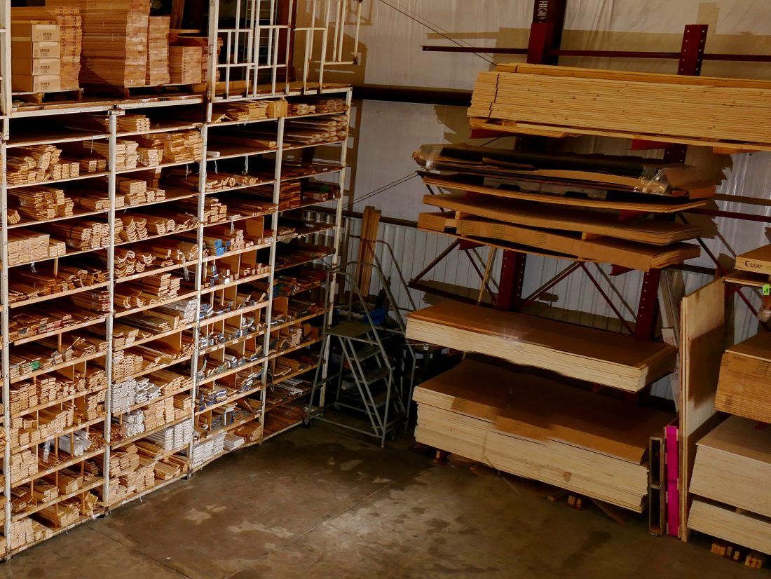 Stacked Plywood in Woodshop