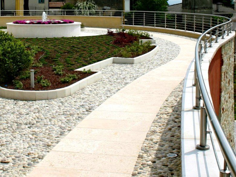 Sidewalk and Garden Area