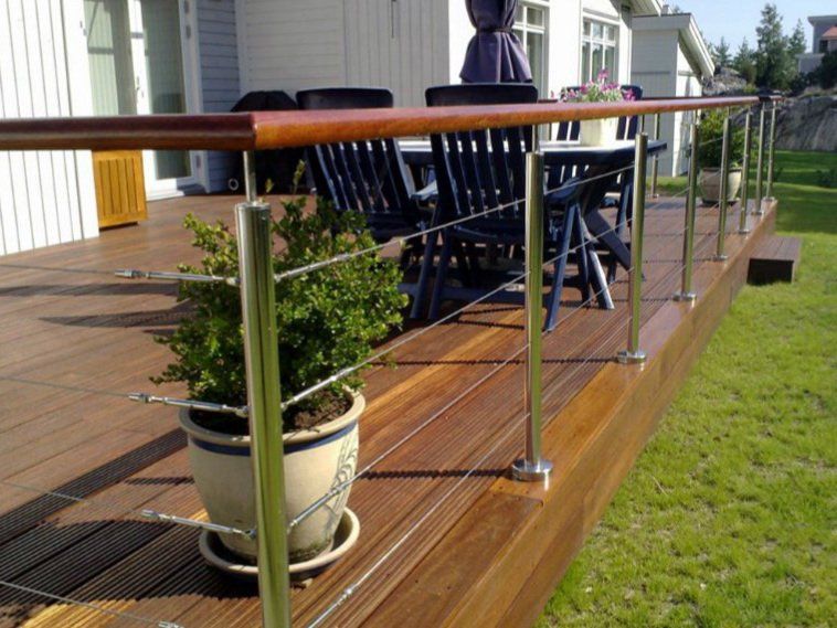 Handrail Along Patio
