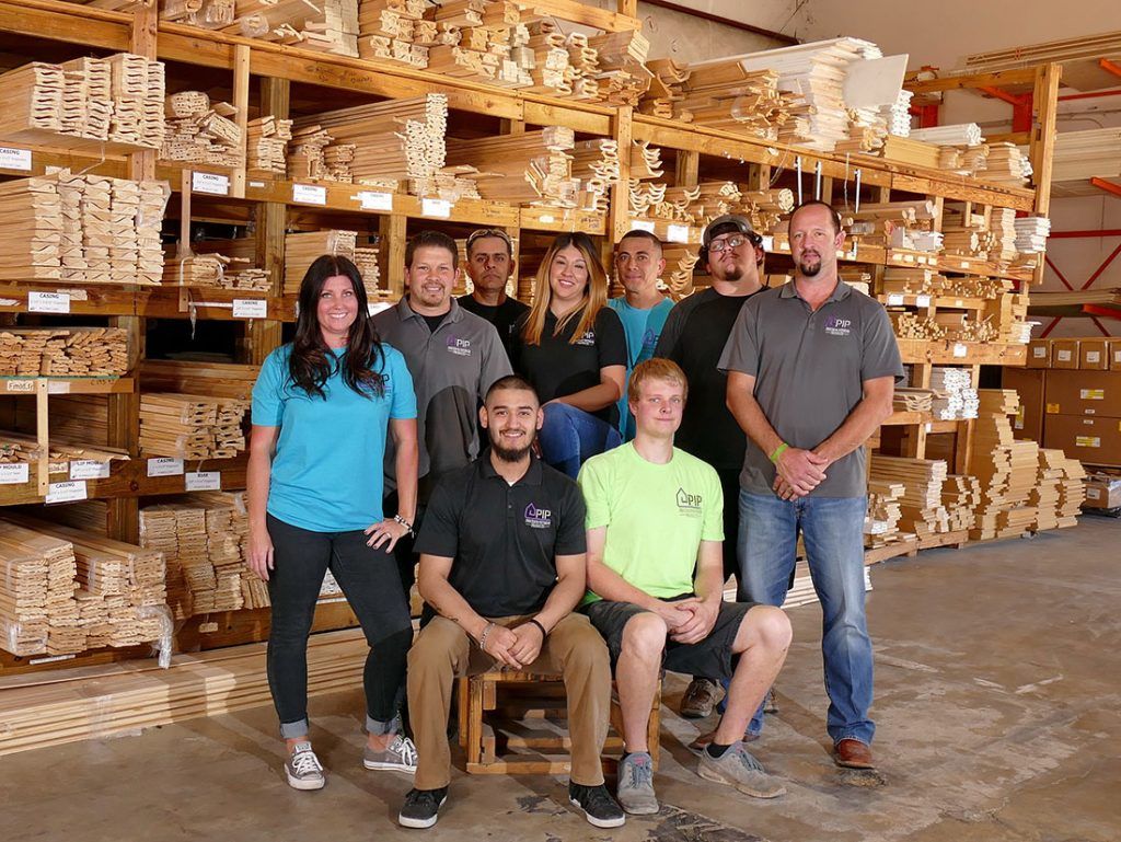 Precision Interior Products' Team in Wood Warehouse