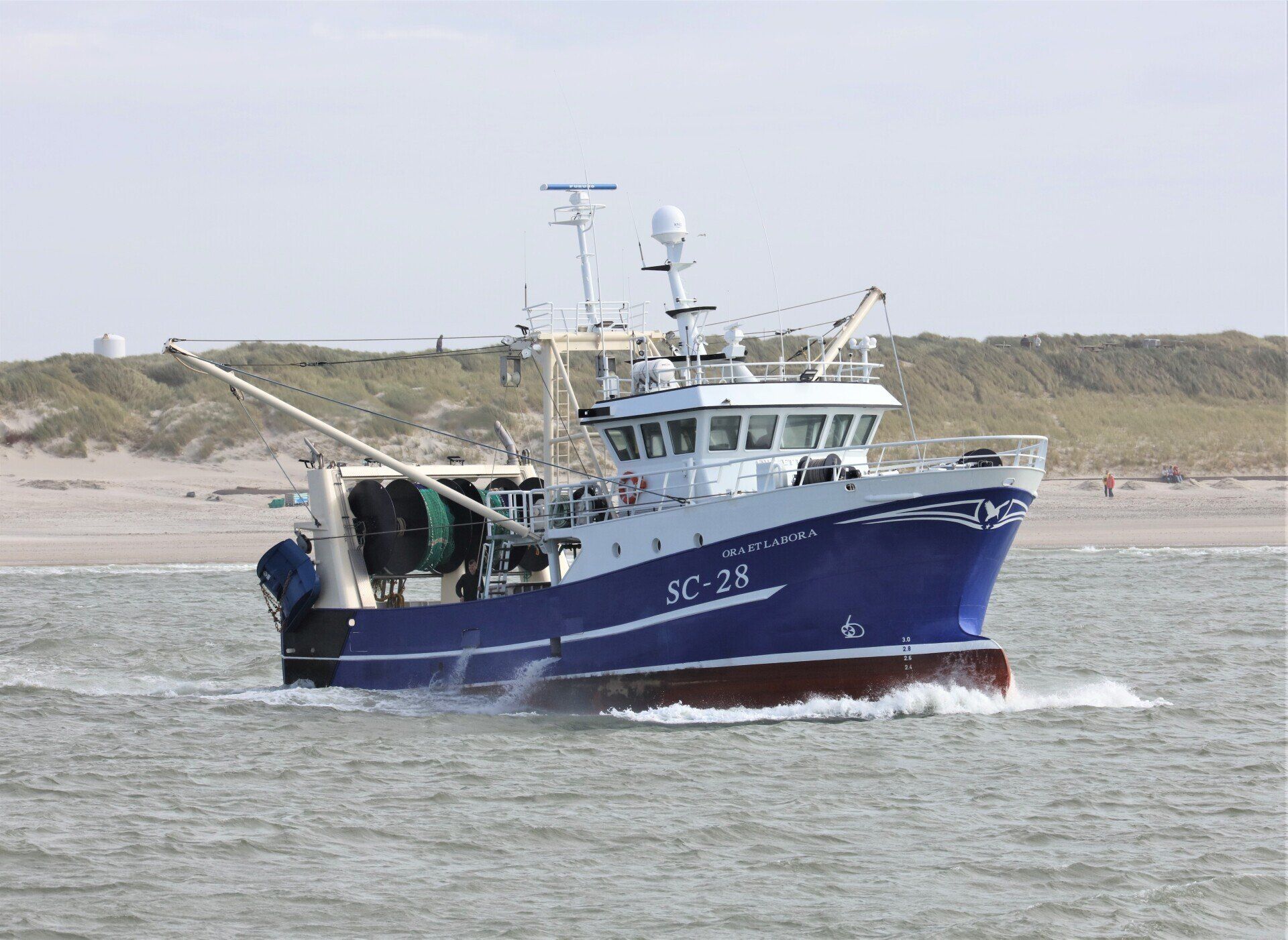 Blaues Fischerboot,