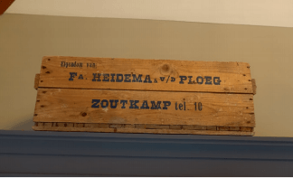 Wooden crate labeled 