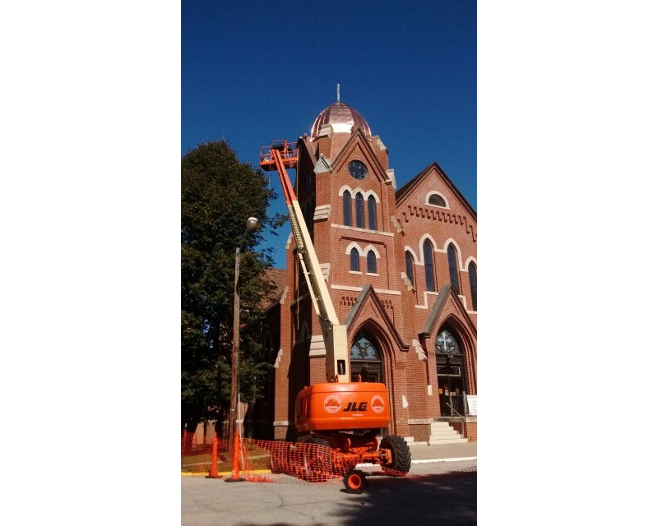 Saints Peter & Paul Roof in Progress — Elk Horn, IA — Modern Roofing LLC