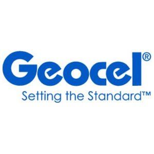 Geocel logo in blue text with the tagline