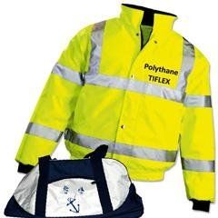 Stampa serigrafica Polythane su abbigliamento da lavoro