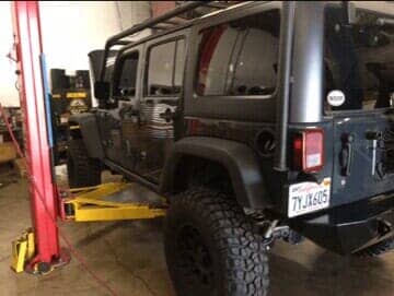 Lifted Black Car — Auto Repair in Cotati, CA