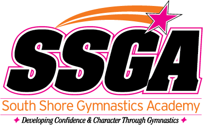 SSGA logo with black letters, pink outline, and star. 